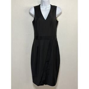 NWT Ted Baker Ottoman Detail Pencil Dress 1 (4) Black Designer Quite Luxury Glam